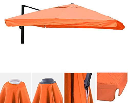 Mendler Toile pour Parasol de Luxe HWC-A96 avec Rabat 3x4m Ø5m Polyester 4kg - Terracotta