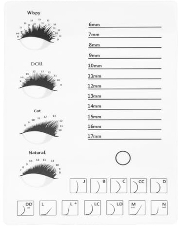 Beaupretty Eyelash Extension Display Board Lash Tray Organizer Grafting Tool for Salon and Home Use 8.26X5.78 Inches Eyelash Extension Holder