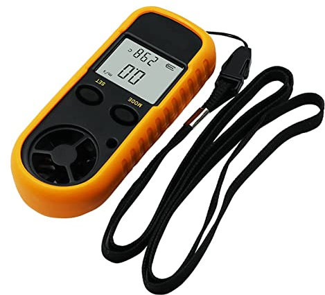 Digital Anemometer/Air Volume with LCD Screen and Backlight Handheld LCD Electronic Wind Speed Air Volume Measuring Meter for RC Drones Helicopter Windsurfing Kite Flying