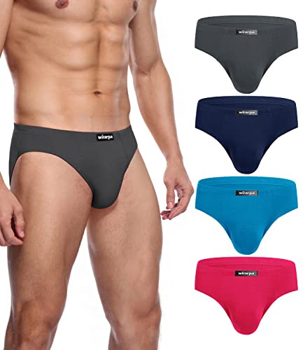 wirarpa Herren Slips Microfaser Männer Unterhosen 4er Pack Herrenslips Stretcken Unterwäsche Größe M