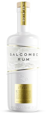 Salcombe Island Street Spiced Gold Rum 40% ABV, Caribbean Blend with Pineapple, Gingerbread & Vanilla, 50cl Bottle – Vegan & Gluten Free