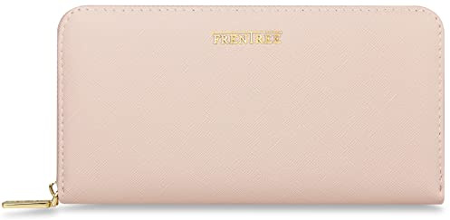 Frentree® Damen Portemonnaie mit vielen Fächern, Klassische große Geldbörse mit Handyfach und RFID-Schutz, inkl. Geschenkverpackung