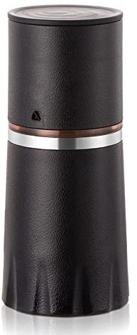 Tryway Portable Coffee Grinder with Vacuum Cup and Filter - All-in-One Travel Coffee Maker with Mug and Manual Coffee Grinder for Espresso Machine (Blck)