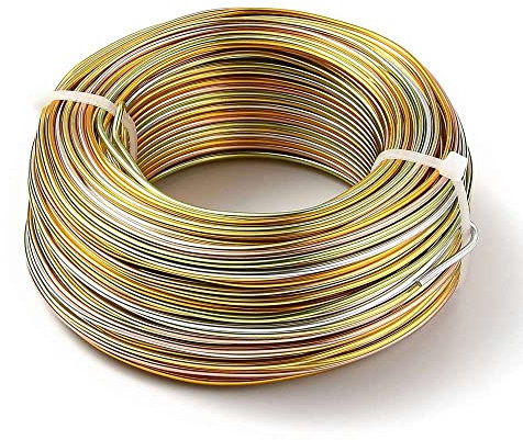 HKYBCF 55 m/Rolle, bunter Aluminiumdraht, 1 mm, 1,5 mm, 2 mm, Schmuckzubehör for Schmuck, DIY, Basteln, Zubehör (Color : S, Size : 1.5mm 55m)