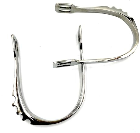 JA Horse Reitsporen Reiten Sporen hochwertiger Edelstahl Radsporen Sonnenradsporen Kugelsporen Ballsporen Schwanenhalssporen Hammersporen Knopfsporen Riffelsporen Stecksporen (Unisex 5, Riffelsporen)