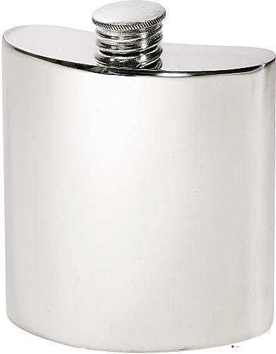 I LUV LTD 4oz Peltre Medio Frasco en Forma de Riñón en Liso Brillante Acabado Pulido Posibilidad de Grabado Petacas para Hombre Personalizado