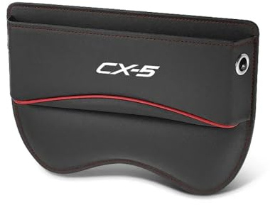 NURCIX Autositz Lückenfüller,Für Mazda CX-5 PU Leder Mittelkonsole Organizer Aufbewahrungsbox Multifunktionale Autositz Seitentaschen,A
