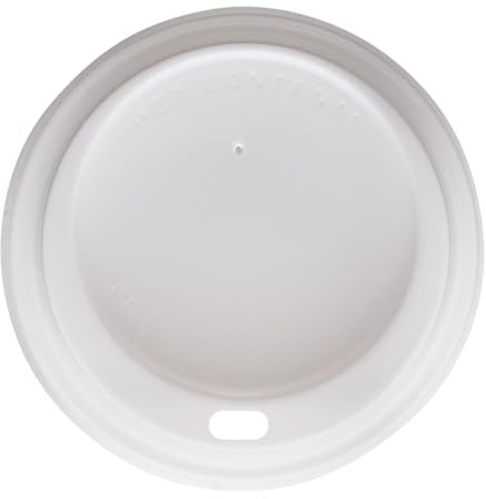 GoCoPack Sip Lids for Paper Coffee Cups: Pack of 100 Plastic White Sip Lids to Fit Standard 12oz-16oz Paper Cups
