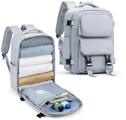 BJLFS Borse da Cabina per Ryanair 40x20x25 Bagaglio a Mano Zaino Borsa Zaino da Viaggio, Zaino da trekking,Zaino Easyjet,Zaino Casual per laptop,Grigio Blu