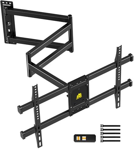 FORGING MOUNT TV Wandhalterung mit 820mm Extra Langem Gelenkarm für 37-75 Zoll bis zu 40kg, Wandhalterung Fernseher Schwenkbar Neigbar 180° Drehbare, Ecke TV Halterung 3 Klappbare Arme, VESA 600x400mm