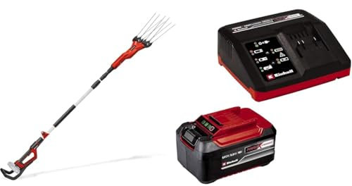 Einhell Scuotitore per olive/frutta GE-FS 18/53 Li-Solo Power X-Change + Einhell Starter Kit 5,2 Ah con batteria e caricabatterie Power X-Boost, Li-Ion, 18 V, Tempo di ricarica 80 minuti