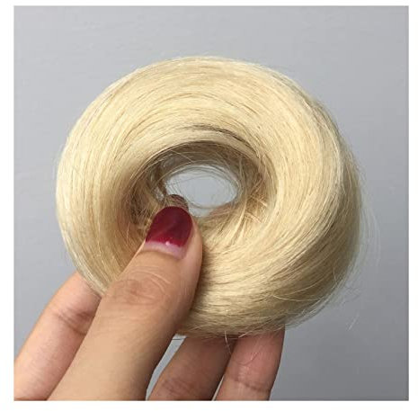 Messy Bun Haarteile 1/2PCS Band Pferdeschwanz Scrunchy Haarteil for Frauen Echthaar Dutt Chignon Unordentliche Dutt Haarteile Donut Chignon mit elastischem Gummi Brötchen Haarteil (Size : 2 Piece, C