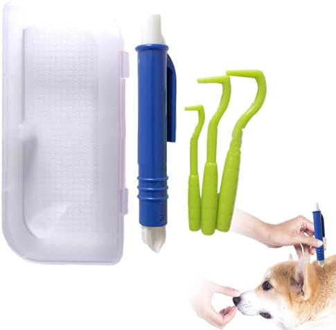 Generisch Zeckenzange Für Hunde Katze Mensch, Zecken Entferner Kit, 4-teiliges Zecken Entferner Set Für Katzen Und Hunde, Einfach Zu Verwendendes Zeckenentfernungszubehör Für Katzen, Hunde, Haustiere