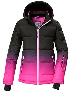 killtec Bambine e ragazze Giacca da sci/giacca da sci trapuntata con cappuccio e paraneve KSW 330 GRLS SKI QLTD JCKT, pink, 152, 42469-000
