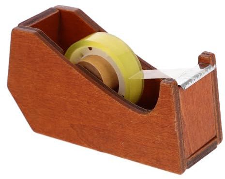 HAWILLOSCH Tierförmiger Holz Klebebandabroller Mit Schneidefunktion Tragbarer Schreibtisch Klebebandhalter Kompakter Tape Cutter Fürs Büro Und Zuhause