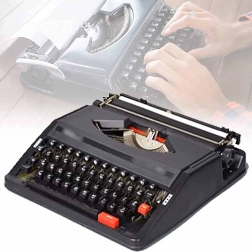 Generisch Altmodische Manuelle Schreibmaschine Tippen Geeignet Maschinenschreibmaschine Antike Schreibmaschine im Vintage-Finish Tragbare Flexible Tasten Klare Handschrift,A