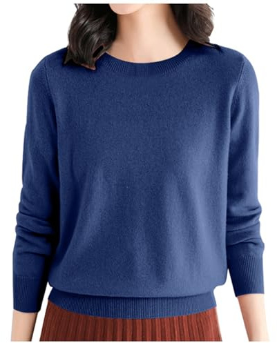 Women's Merino Wool Base Layer Shirt Tops Crewneck Long Sleeve Travel Hiking Tee T Shirt Pullover Sweater 2025 New Blouses for Women UK Tops for Women UK