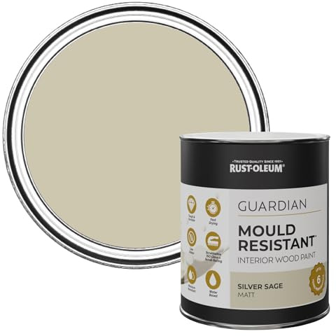Rust-Oleum Green Guardian Mould Resistant Interior Wood Paint in Matt Finish - Silver Sage 750ml