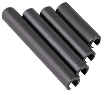 CLENEA 100 STÜCKE Elastische Stifte Schwarz 65 Mangan Stahl Federstift Zylindrischen Elastischen Offenen Positionierungsstift(M2*4mm)