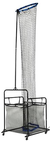 Volleyball Setztrainer Netz mit Verstellbarer Höhe und Winkel, Mobil Rollen & Auffangtasche Volleyball Trainingsgeräte für Indoor/Outdoor Training Inkl. Servieren/Spiking-Übungen