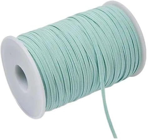 Banda elástica de goma de colores de 3 mm y 6 mm for coser, cinta elástica de licra, adorno for tela, accesorios de bricolaje for prendas de vestir, elástica for coser.(Mint Green,6mm 100yards)
