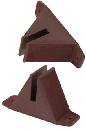 OFFSCH 2stücke Kunststoff-gartenzaunhalter Stützsockel Für Sichtschutzwände Kippschutz-fuß Für Hofzaun Dreieckige Stützfüße Zubehör Für Rasenzaun Einfacher Aufbau Stabiler Halt