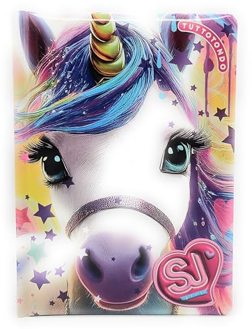TheCartoonWorld DIARIO AGENDA SCUOLA datato 2025/2026 SEVEN SJ GANG ANIMALI GIRL (Unicorno)