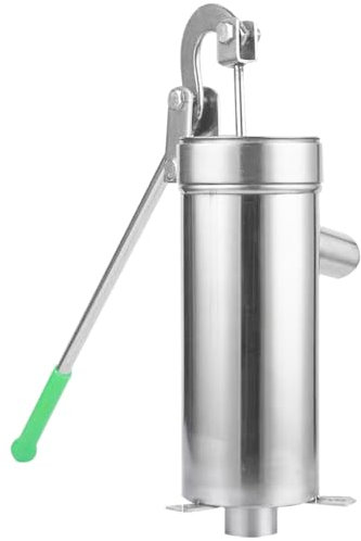 VIVIWI Bombas de agua manuales de acero, fuertes bombas de pozo de mano con capacidad de succión de 8 m de metal para riego de jardín, césped, coche