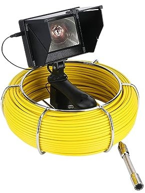 Telecamera Endoscopica, 4.3 pollici 17 millimetri palmare industriale tubo fognario ispezione videocamera IP68 impermeabile 1000 TVL fotocamera con 8pcs LED(20m)