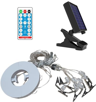 Luci Per Ombrellone | Luci LED per Sottombrellone da Esterno - 8 Modalità Atmosferiche Decorazioni per Feste da Giardino Piscina Spiaggia Campeggio