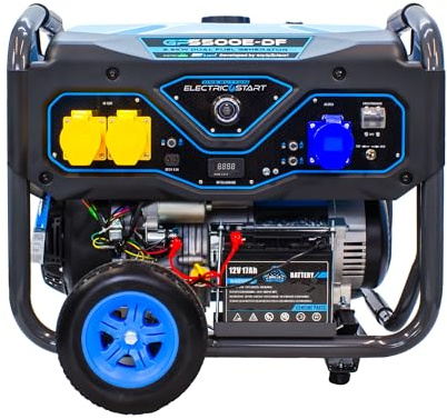 Equip2clean Gorilla Power 5500W Dual-Fuel Generator with Electric Start | Petrol/Propane, Recoil & Remote Start, 5000W Running Power | Portable Generator for Home, Commercial & Emergency Use