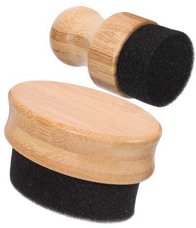 Hemobllo 2 Pezzi Applicatore Olio per Taglieri in Legno Spugna e Bambù, Strumento per Manutenzione e Mobili da Cucina