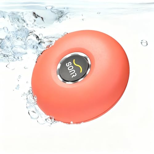 SONR Music, Open-Ear Underwater Music Player for Swimmers, Swimming Headphones, Waterproof Bone Conduction MP3 Player, Underwater Swimming Headphones with Bluetooth (Coral)