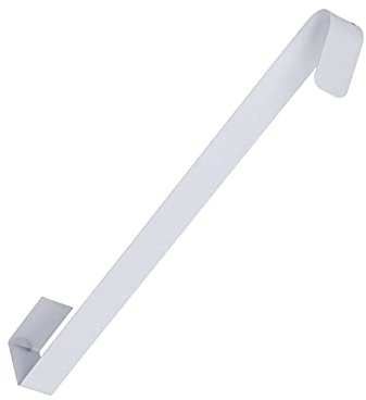 Syrisora Cintre de Couronne en Fer Robuste, Lisse, Durable, Peu Encombrant, Support de Couronne de Maison pour Décorations de Noël, adapté à la Plupart des Portes, Crochet en Métal pour (Blanc)