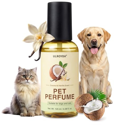ULROYDA Perfume Para Perros Y Gatos 120 ml, Colonia Coco Y Vainilla