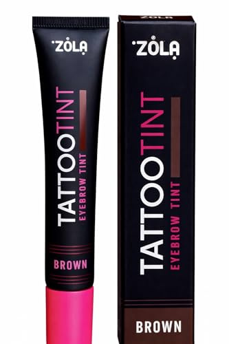 ZOLA Tattoo Tint Braun 15 ml | Augenbrauenfarbe 15 ml im Farbton Braun für professionelle Brow Coloration