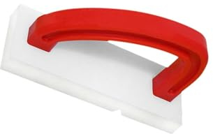 CYDZSRA Raschietto per tagliere, strumento per la pulizia della cucina, realizzato in PP spesso e acciaio inossidabile, efficace raschietto per la rimozione, Rosso, 17x6x9cm