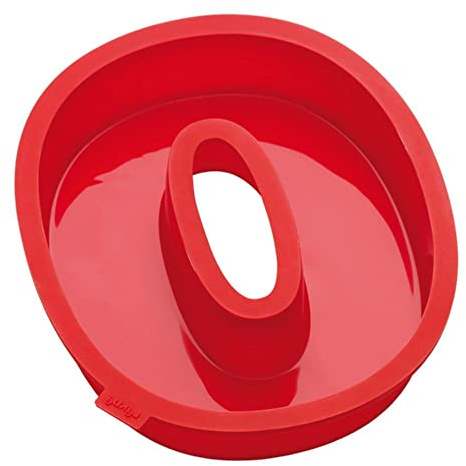 Lékué Molde pastel número 0, silicona platino Rojo