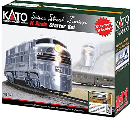 Spur N - Kato Unitrack Startset Silver Streak Zephyr