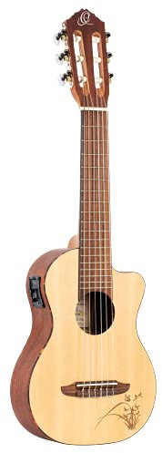 Ortega Guitars Reise Gitarre Elektro-Akustisch – Mini Travel Series – Fichte, Mahagoni, Natur (RGL5CE)