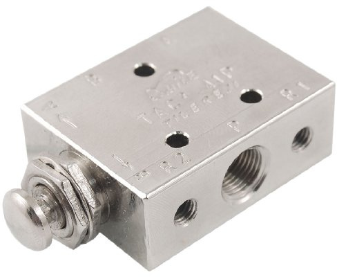 uxcell Pneumatic 2 Position 3 Way Spring Return Button Air Valve
