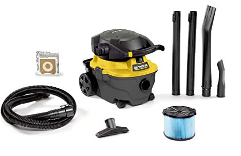 WORKSHOP Wet/Dry Vacs Shop Vacuum WS0400DE 4-Gallon 6.0 Peak HP Portable Wet Dry Vacuum Cleaner with Detachable Leaf Blower, Filter, Bag, Hose and Attachments for Indoor/Outdoor Cleaning and Blowing