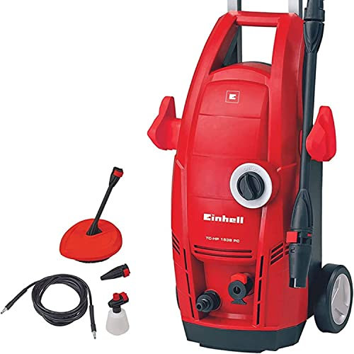 Einhell hidrolimpiadora de alta presión - TC-HP 1538 PC - 1500W, 110bar, 380l/h, pequeño y compacto, ruedas, sistema jet click, incl. paquete de accesorios Easy&Basic