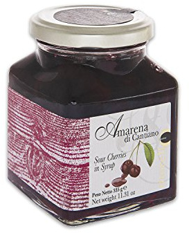 AMARENA di visciole di Cantiano - Sciroppo di visciole prodotto con ricetta della tradizione contadina ed artigianale - 4 vasetti da 335 g cad