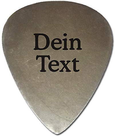 Plektrum Edelstahl graviert, Plektron mit Wunschtext Name personalisiert, Gravur Plektren Gitarren Pick Lasergravur