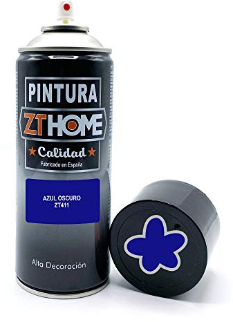Pintura Spray 400ml imprimacion para madera, metal, ceramica, plasticos/Pintura para todo tipo de cosas y superficies Radiadores, bicicleta, coche, plasticos, microondas, graffiti (Azul Oscuro)