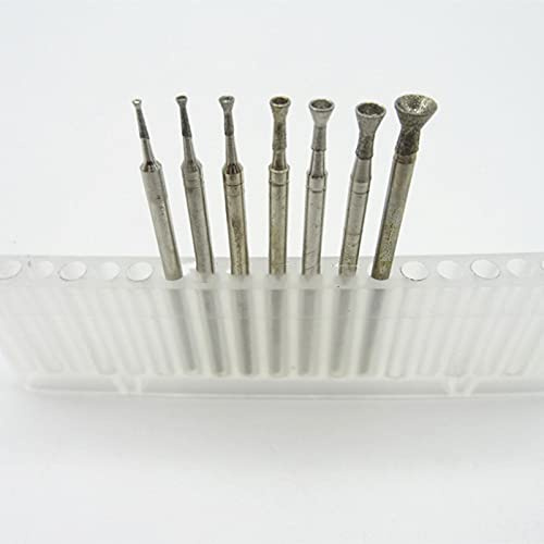 5 piezas Q Head 2.35 Shank Jade Pulido Taladro Esmeril Puntos de tallado que absorben los ojos Fresas de diamante esféricas Brocas Cabeza de pulido, 15 (Vástago de 2,35 mm)