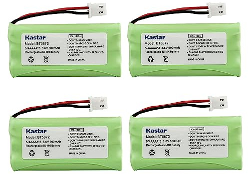 Kastar 4-Pack Ni-MH Battery, AAAA 3.6V 600mAh, Replacement for VTech 89-1333-00-00 89-1333-01-00 8913330000 8913330100 BT5632 BT5872 LS5101 / 5101 LS5105 / 5105 LS5145 / 5145 LS5146 / 5146 CPH-517J