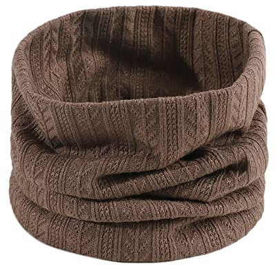 Halswärmer Halstuch Männer Winddichte Kreisschlaufenschals Winter Halsschlauch Herren Damen Flauschig Warmer Winter Loop Schal Strickschal mit Wolle Rundschal Strickmuster