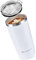 LINFELDT Thermobecher 590ml aus Edelstahl - 1H Heiß & Kalt - Doppelwand Vakuum 17x10 cm Thermo Becher mit Kunststoffdeckel - Gummidichtung (White)
